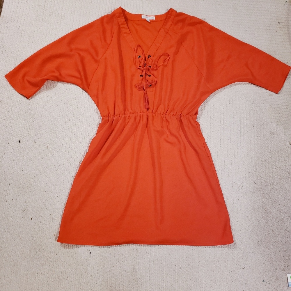 Jealous Tomato Dolman sleeve lace up Dress